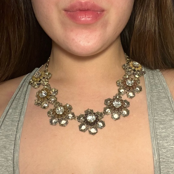 J. Crew Floral Crystal Statement Necklace - Picture 3 of 3